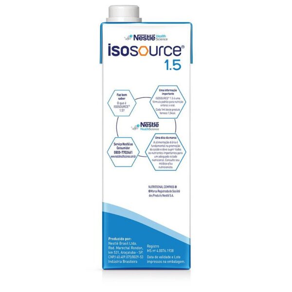 Isosource 1 5 com fibras sistema aberto 1l grupo nutrimaxima